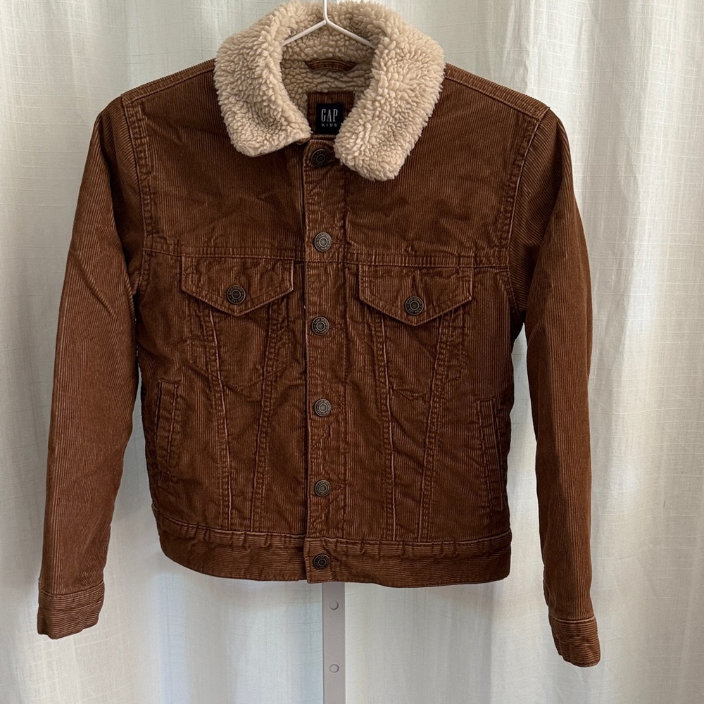 Gap Kids Brown Corduroy Sherpa Lined Jacket